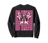 Stay Pawsitive Springer Spaniel Dog Girl Coquette Bow Pink Sweatshirt
