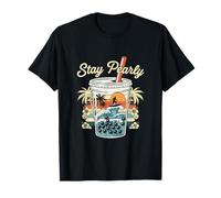 Stay Pearly Surfing Boba Lover Summer Vibes Bubble Tea T-Shirt
