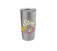Stay Positive Funny Math Problem Equation Humor Stainless Steel Insulated Tumbler