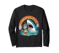 Stay Positive Shark Beach Kids Summer Adventure Long Sleeve T-Shirt