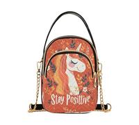 Stay Positive unicorns trendy crossbody shoulder with multi pockets hand bags for women for adult