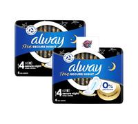 Stay Protected All Night: Secure Night Sanitary Towels Bundle - Up to 100% Protection - Size 4 (2 Packs x 6 Pads Each) - Alway