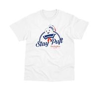 Stay Puft Marshmallow Inspired by Ghostbusters Printed T-Shirt XL White