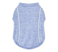 Stay Safe at Night: Stylish Reflective Strip Dog Shirt & Tank Top - Soft, Breathable Clothes with Sun Protection, Quick Dry, Stretchy, Lightweight for Small to Large Dogs Sea Blue M