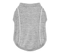 Stay Safe at Night: Stylish Reflective Strip Dog Shirt & Tank Top - Soft, Breathable Clothes with Sun Protection, Quick Dry, Stretchy, Lightweight for Small to Large Dogs Grey L