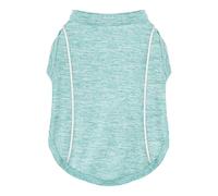 Stay Safe at Night: Stylish Reflective Strip Dog Shirt & Tank Top - Soft, Breathable Clothes with Sun Protection, Quick Dry, Stretchy, Lightweight for Small to Large Dogs Sky Blue L