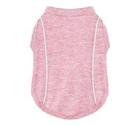 Stay Safe at Night: Stylish Reflective Strip Dog Shirt & Tank Top - Soft, Breathable Clothes with Sun Protection, Quick Dry, Stretchy, Lightweight for Small to Large Dogs Pink M