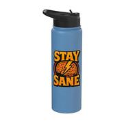 Stay Sane Brain Lightning Grunge Stainless Steel Insulated Water Bottle