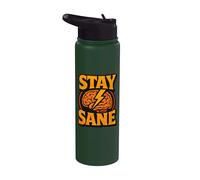 Stay Sane Brain Lightning Grunge Stainless Steel Insulated Water Bottle
