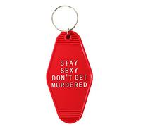 Stay Sexy Don't Get Murdered Keychain Unique Hotel Keychain My Favorite Murder Keychain SSDM Motel Style Keychain for her him, One Size, Stainless Steel Plastic