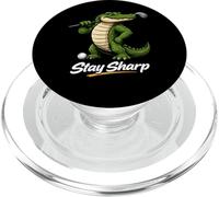 Stay Sharp Alligator Golf Graphic PopSockets PopGrip for MagSafe