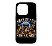 Stay Sharp Strike Fast Cobra Fierce Wildlife Art Case for iPhone 15 Pro
