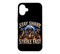 Stay Sharp Strike Fast Cobra Fierce Wildlife Art Case for iPhone 16 Plus