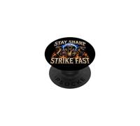 Stay Sharp Strike Fast Cobra Fierce Wildlife Art PopSockets Adhesive PopGrip
