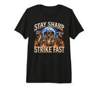 Stay Sharp Strike Fast Cobra Fierce Wildlife Art Premium T-Shirt