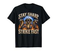 Stay Sharp Strike Fast Cobra Fierce Wildlife Art T-Shirt