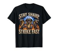 Stay Sharp Strike Fast Cobra Fierce Wildlife Art Value Graphic T-Shirt