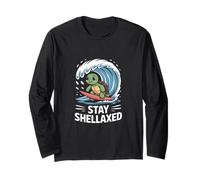 Stay Shellaxed Surf Turtle Adventure Beach Fun Long Sleeve T-Shirt