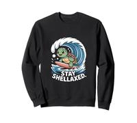 Stay Shellaxed Surf Turtle Adventure Beach Fun Sweatshirt