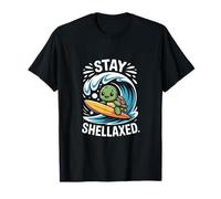 Stay Shellaxed Surf Turtle Adventure Beach Fun T-Shirt
