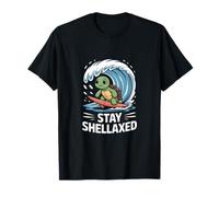 Stay Shellaxed Surf Turtle Adventure Beach Fun T-Shirt