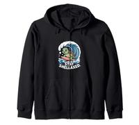 Stay Shellaxed Surf Turtle Adventure Beach Fun Zip Hoodie