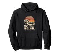 Stay Shellaxed Turtle Ocean Sunset Wave Pullover Hoodie