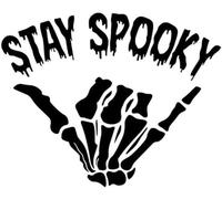 Stay Spooky - Halloween - Die Cut Vinyl Decal for Cars, Trucks, Motorcycles, Vans, Laptops, ToolBoxes, Windows, Mobiles, etc (Red, 5x5)
