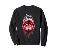 Stay Strong Wolf Inspiration Graphic Sweatshirt