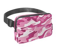 Stay Stylish on Your Adventures with our Travel Waist Pack, The Perfect Crossbody Bag for Any Activity, Pink Camouflage Pattern