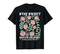 Stay Sweet Fruit of The Spirit Christian Boho Strawberry T-Shirt