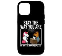 Stay The Way You Are Pink Hair Unicorn Job Interview Case for iPhone 12/12 Pro