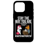 Stay The Way You Are Pink Hair Unicorn Job Interview Case for iPhone 16 Pro