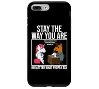 Stay The Way You Are Pink Hair Unicorn Job Interview Case for iPhone 7 Plus/8 Plus