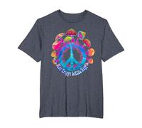 Stay Trippie Little Hippie Magic Mushroom Psychedelic Womens T-Shirt, Men's Big and Tall, Heather Blue, 2X Tall