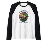 Stay Trippy, Little Hippie (Mushrooms) Raglan Baseball Tee