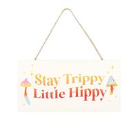 Something Different Stay Trippy, Little Hippy Hanging Sign, White/Orange/Red, One Size