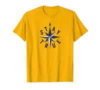 Stay True Compass Star Inspirational T-Shirt, Men, Bright Gold, XL