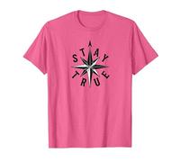 Stay True Compass Star Inspirational T-Shirt, Men, Pink Heather, 3XL