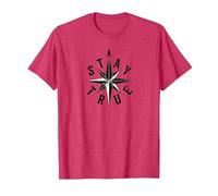 Stay True Compass Star Inspirational T-Shirt, Men, Red Heather, 3XL