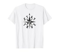 Stay True Compass Star Inspirational T-Shirt, Men, White, 5XL