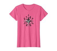 Stay True Compass Star Inspirational T-Shirt, Women, Pink Heather, XL