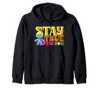 Stay True Stay You Trolls Vibrant Fun Zip Hoodie