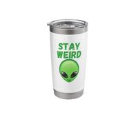 Stay Weird Alien Face UFO Graphic Stainless Steel Insulated Tumbler