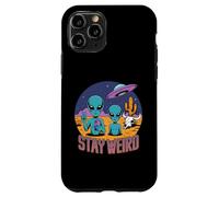 Stay Weird Alien UFO Space Retro Festival Sci-Fi Geek Gift Case for iPhone 11 Pro