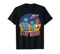 Stay Weird Alien UFO Space Retro Festival Sci-Fi Geek Gift T-Shirt