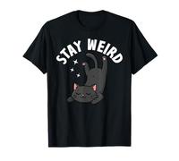 Stay Weird Cat Design Funny Quirky Cat Lovers T-Shirt