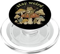 Stay Weird Frog Quirky Retro Hippie Y2K Aesthetic Muchrooms PopSockets PopGrip for MagSafe