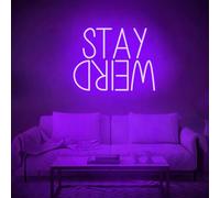 Stay Weird Led Neon Sign, Led Neon Sign, Neon Sign Wall Decor, Stay Weird Decor neon Sign Art, Neon Sign Bedroom, Wall Art Decor ，Room Decor