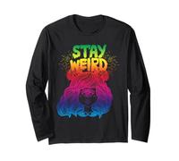 Stay Weird Rainbow Colour Cyclops Gothic Girl - Be Yourself Long Sleeve T-Shirt